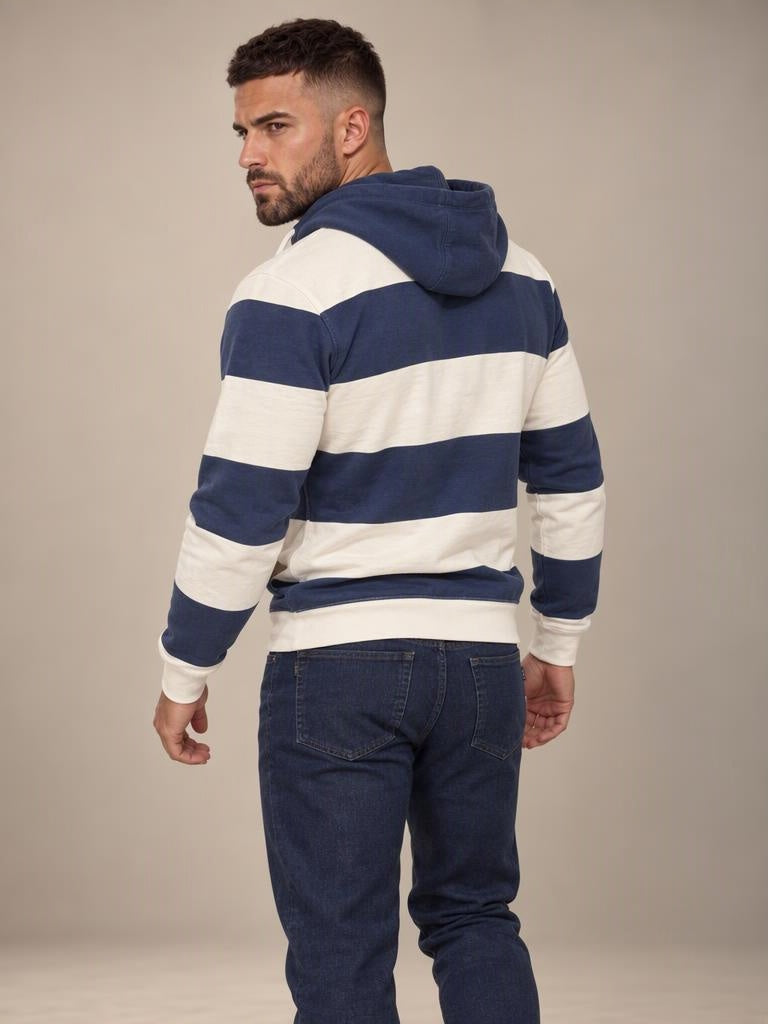 Vaquero Cotton Blue 114001 azul oscuro visto por detrás con bolsillos traseros | Almogávar Moda