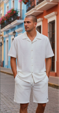 5263 CONJUNTO POLIESTER Y ELASTANO BLANCO