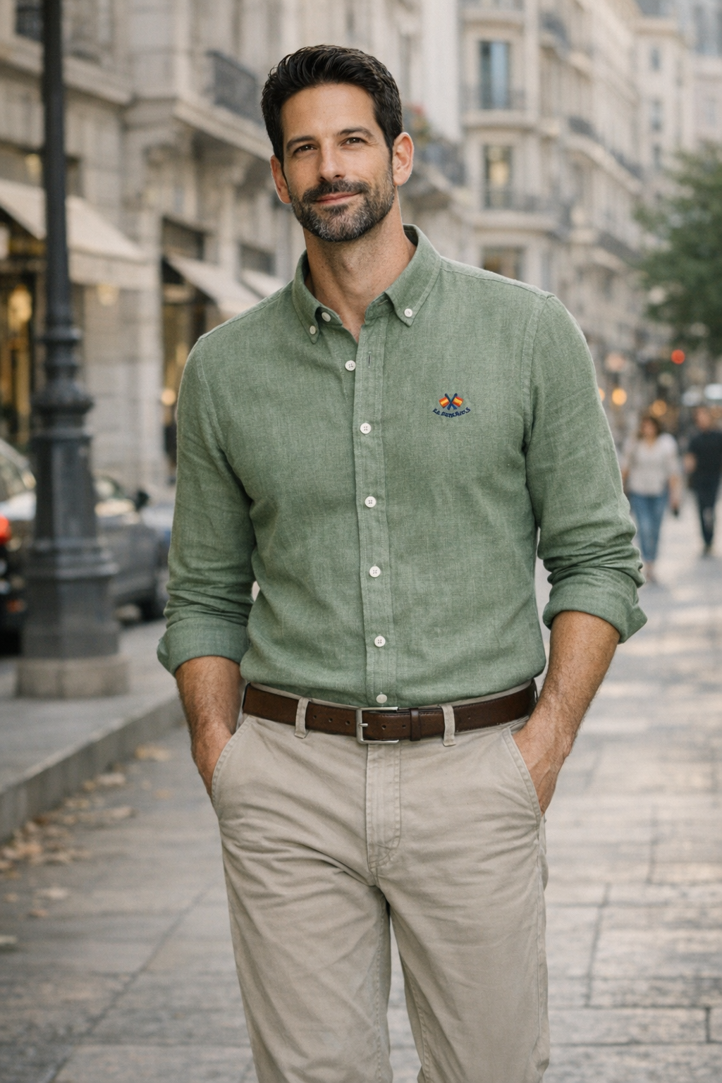 CAMISA 5/6436 LA ESPAÑOLA 100% LINO CUELLO 305 color 9