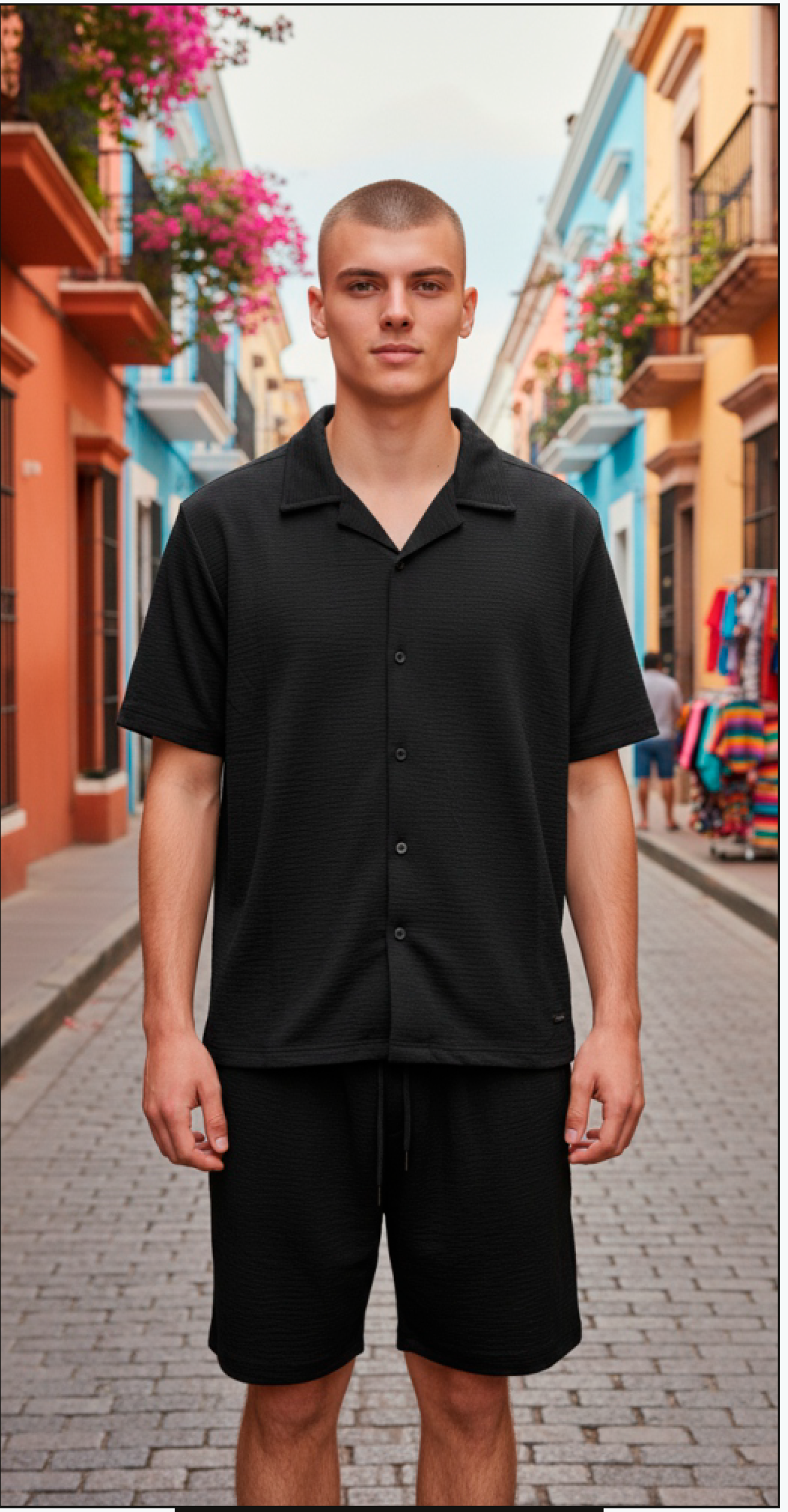 5263 CONJUNTO POLIESTER Y ELASTANO NEGRO