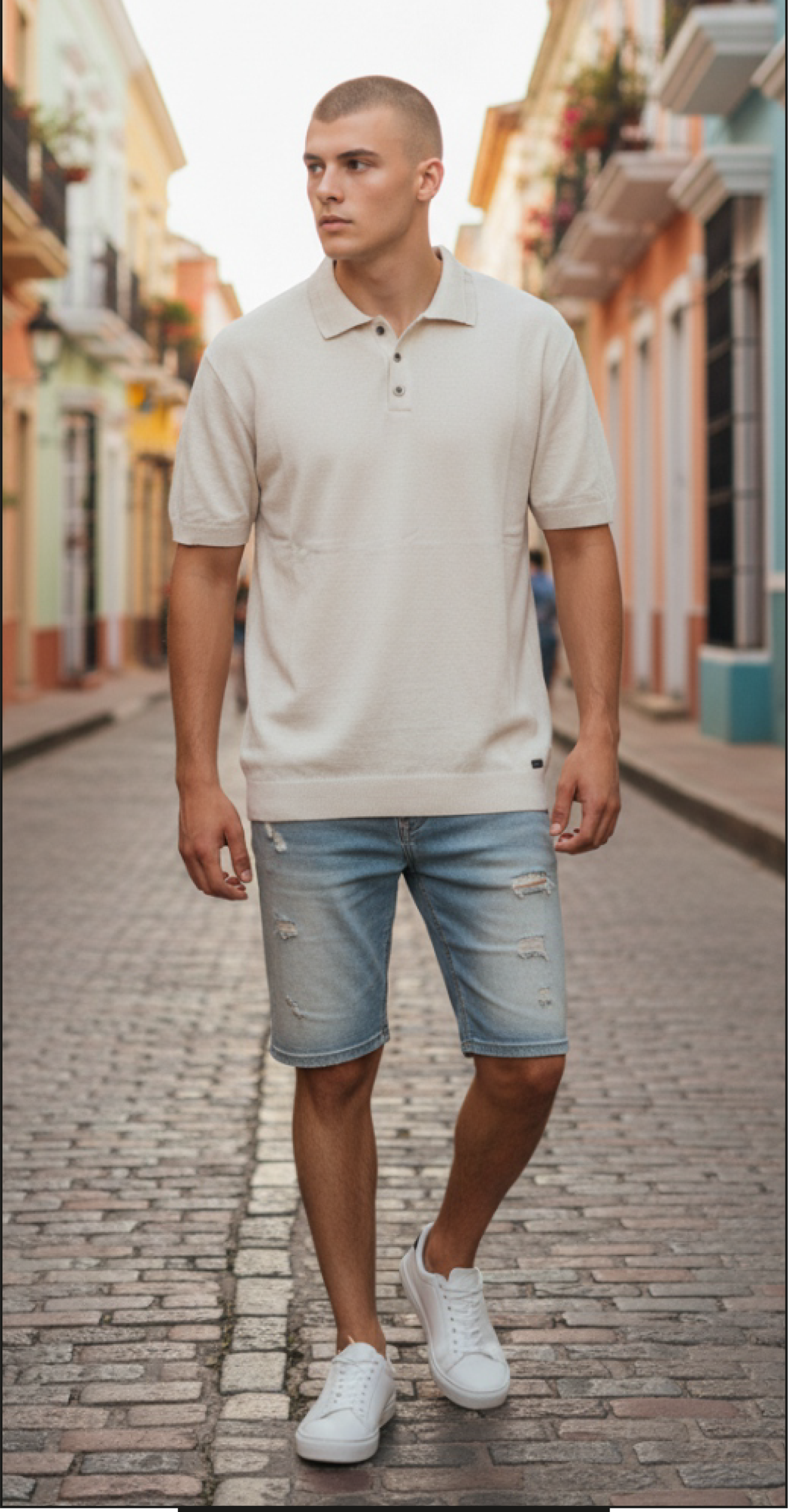 PHV2601 POLO HILO  SOUL & BONES CRUDO