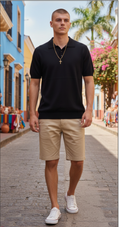 PHV2601 POLO HILO  SOUL & BONES NEGRO
