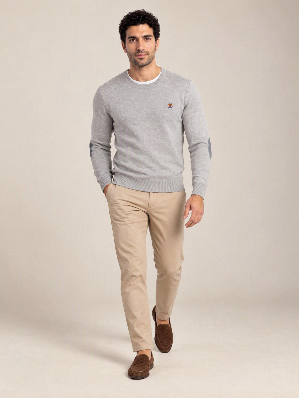 Jersey coderas La Española gris azulado 10919, look completo | Almogávar Moda