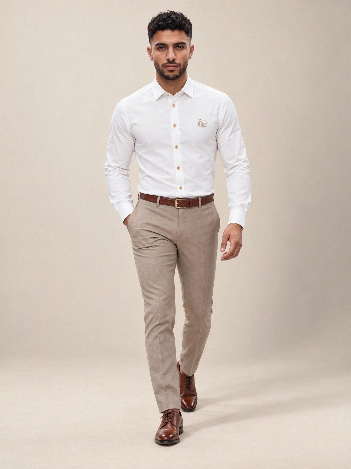 Camisa La Vespita blanca 5/6493, look completo | Almogávar Moda