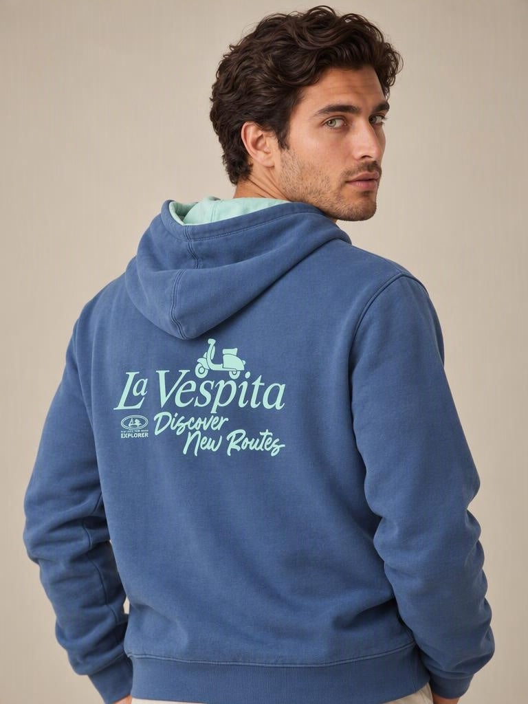 SUDADERA LA VESPITA 51182  AZUL MARINO