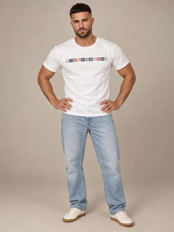 Camiseta Hombre Souls & Bones Algodón — 2606 | Almogávar Moda