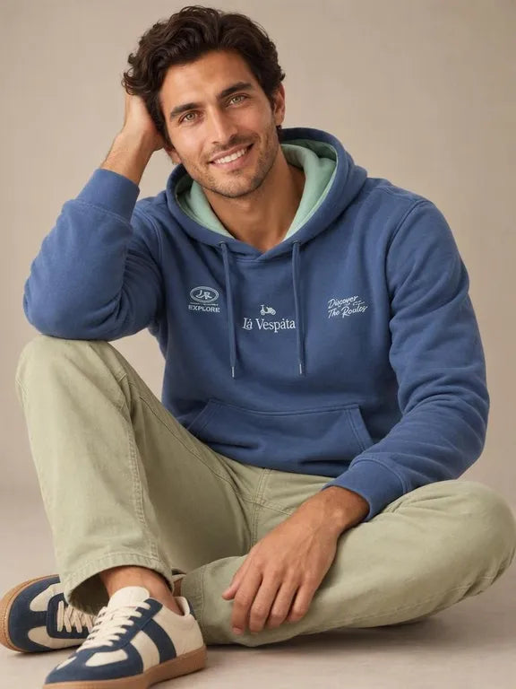 SUDADERA LA VESPITA 51182  AZUL MARINO