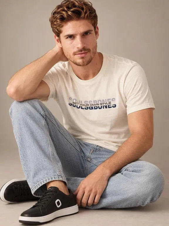 Camiseta Hombre Souls & Bones Estampada — 2607 | Almogávar Moda – vista 2