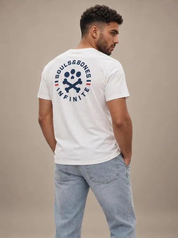 Camiseta Hombre Souls & Bones Bordada y Estampada — CMSB2604 | Almogávar Moda