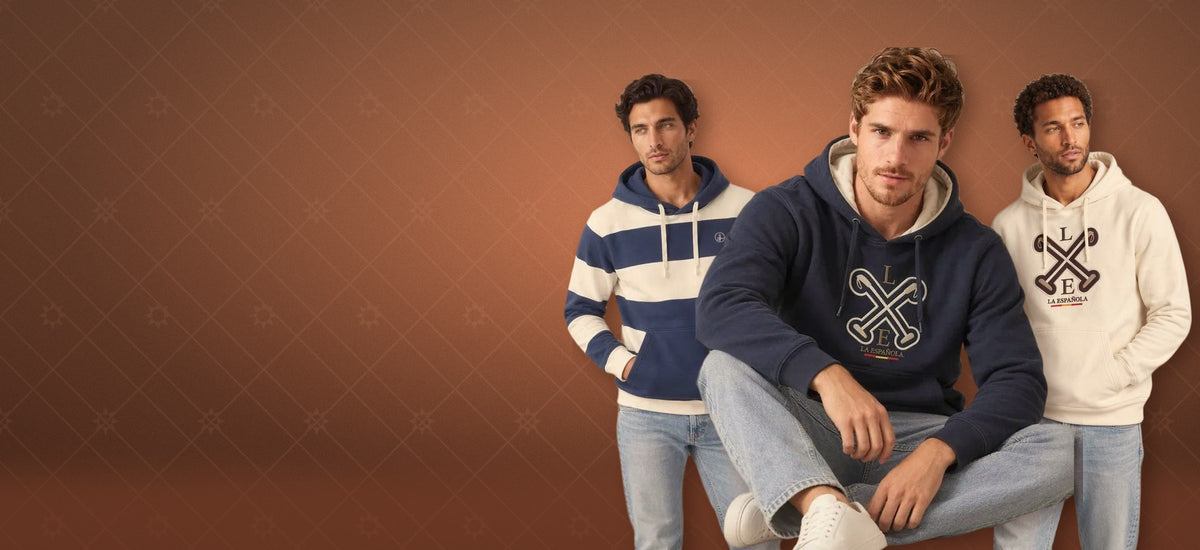 Sudaderas de invierno La Española y La Vespita para hombre