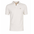 Polo blanco de algodón 100% con cuello en V, diseño premium de moda masculina disponible en varias tallas y colores para temporada.